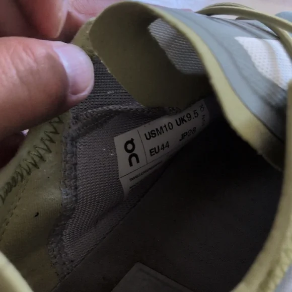 On Running Olive and Gray Sneakers - Picture 4 of 9